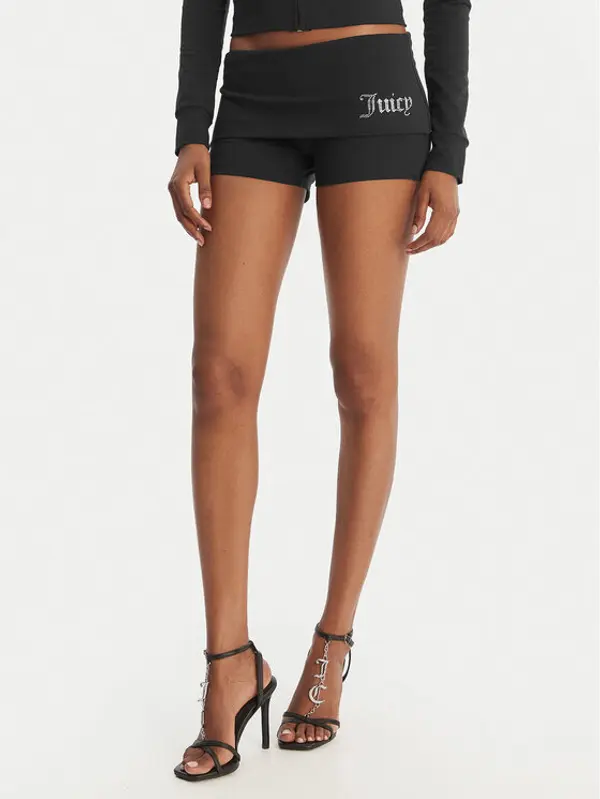Juicy Couture Juicy Couture Sportske kratke hlače Roll Down JCWHS126307 Crna Slim Fit