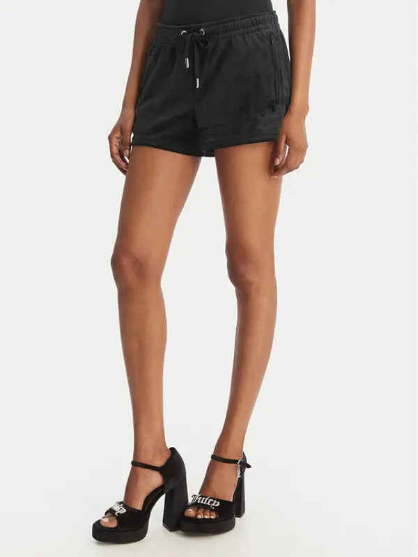 Juicy Couture Juicy Couture Sportske kratke hlače Tamia JCWHS126305 Crna Regular Fit