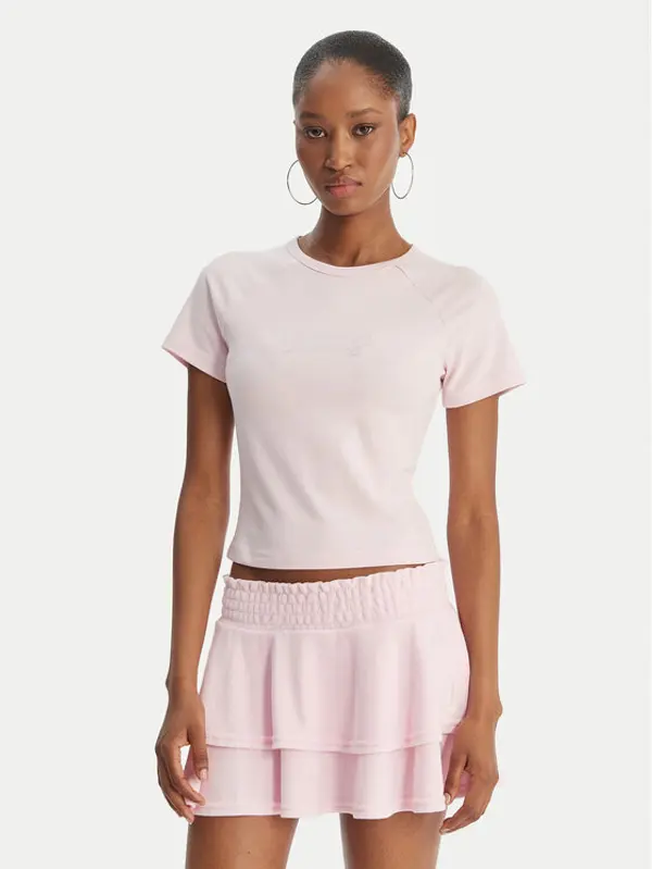 Juicy Couture Juicy Couture T-shirt Baby JCWCT126317 Ružičasta Slim Fit