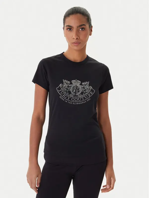 Juicy Couture Juicy Couture T-shirt JCGTK225015 Crna Slim Fit