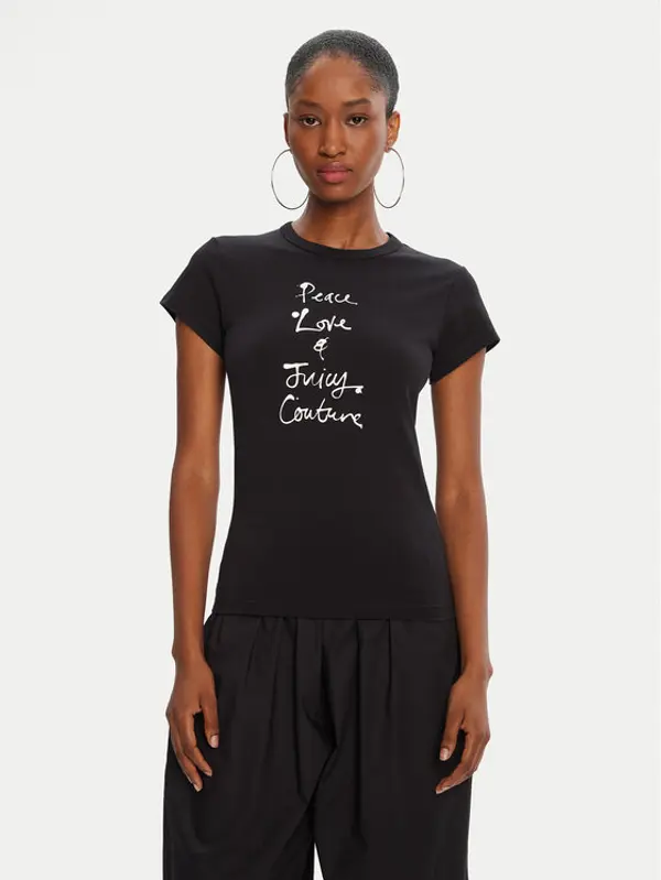 Juicy Couture Juicy Couture T-shirt JCNCT225458 Crna Regular Fit