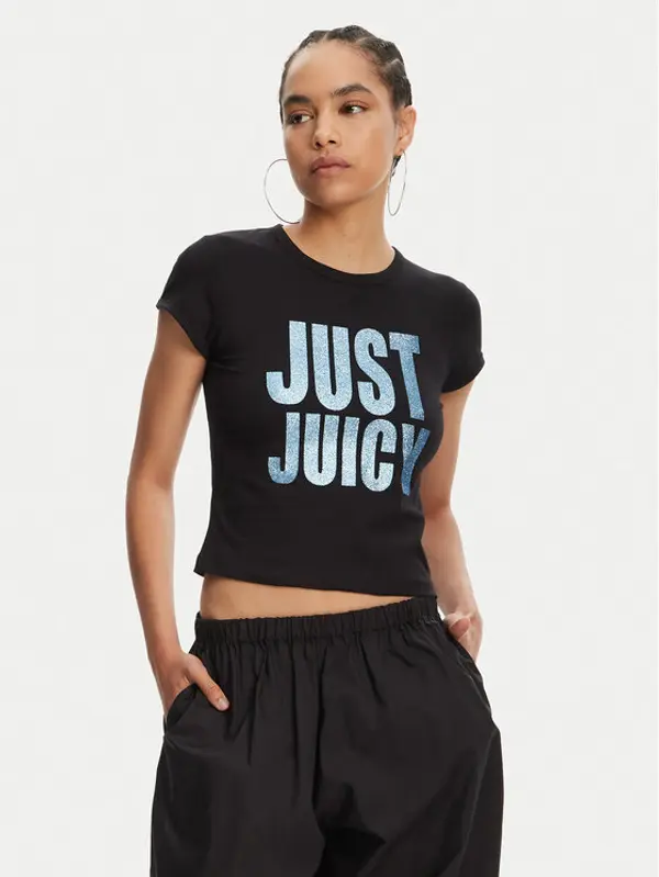 Juicy Couture Juicy Couture T-shirt Just Juicy JCGCT125040 Crna Slim Fit
