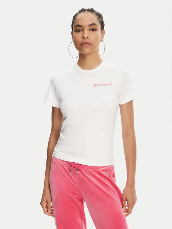 Juicy Couture Juicy Couture T-shirt La Beach JCWCT125319 Bijela Regular Fit