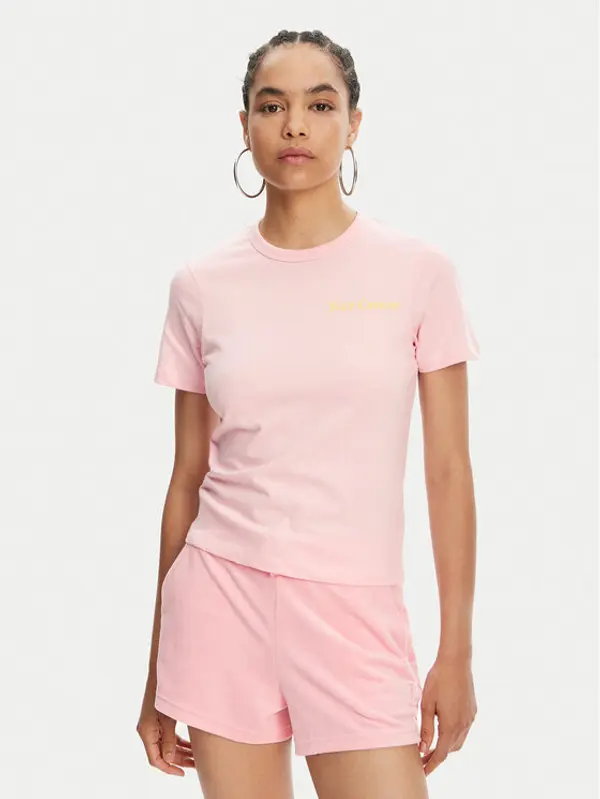 Juicy Couture Juicy Couture T-shirt La Beach JCWCT125319 Ružičasta Regular Fit