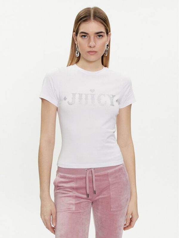 Juicy Couture Juicy Couture T-shirt Ryder Rodeo JCBCT223826 Bijela Slim Fit