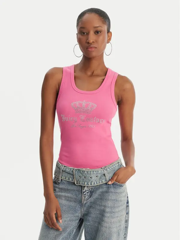 Juicy Couture Juicy Couture Top Gothic Crown JCBLV126807 Ružičasta Slim Fit