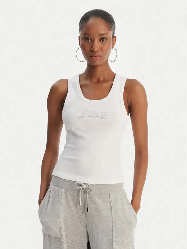 Juicy Couture Juicy Couture Top Thin Strap JCWLV126308 Bijela Slim Fit