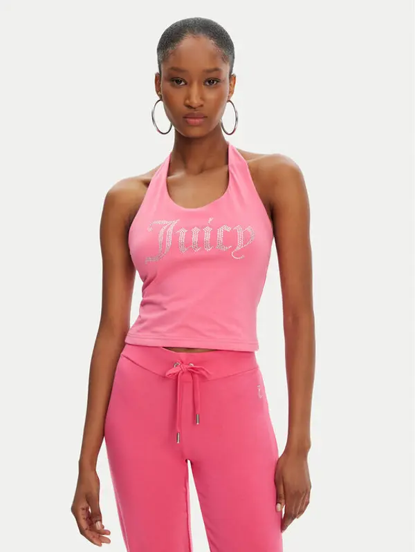 Juicy Couture Juicy Couture Top Tied JCWCT125306 Ružičasta Slim Fit