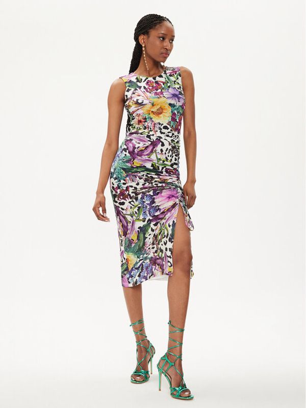 Just Cavalli Just Cavalli Haljina za svaki dan 76PAO939 Bijela Slim Fit