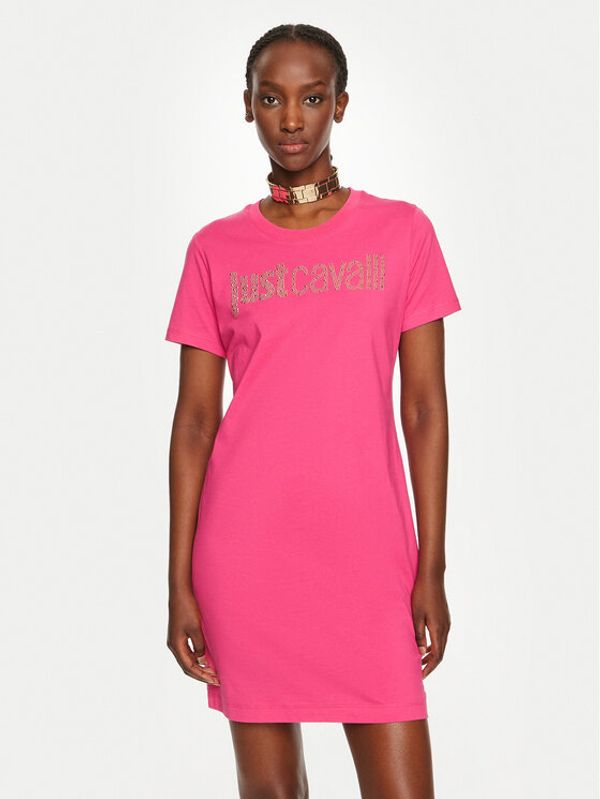 Just Cavalli Just Cavalli Haljina za svaki dan 76PAOE04 Ružičasta Regular Fit