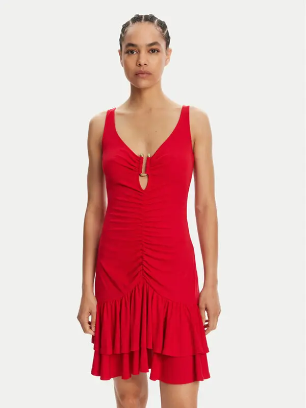 Just Cavalli Just Cavalli Haljina za svaki dan 78PAO907 Crvena Slim Fit