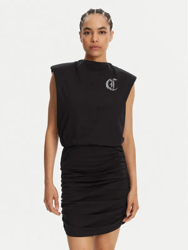 Just Cavalli Just Cavalli Haljina za svaki dan 78PAOE11 Crna Regular Fit