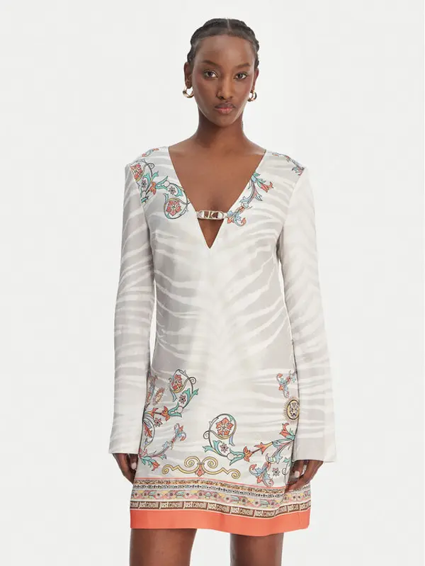 Just Cavalli Just Cavalli Haljina za svaki dan 80PAO948 NS846 Siva Regular Fit