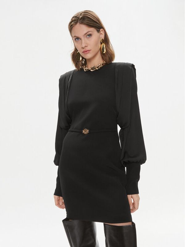 Just Cavalli Just Cavalli Koktel haljina 75PAO923 Crna Slim Fit