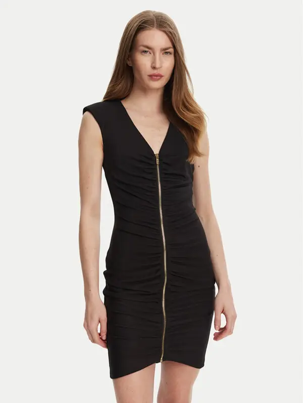 Just Cavalli Just Cavalli Koktel haljina 78PAO949 Crna Slim Fit