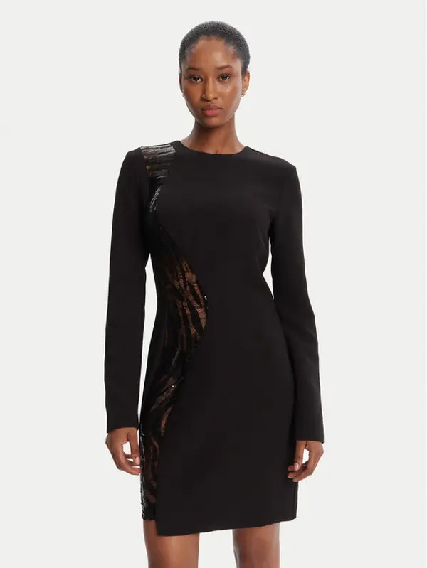 Just Cavalli Just Cavalli Koktel haljina 79PAO918 Crna Regular Fit
