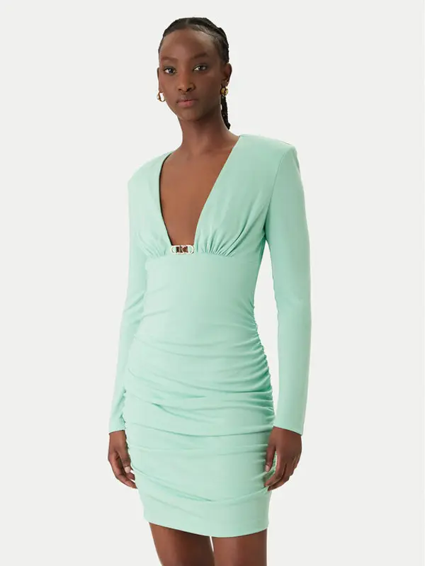 Just Cavalli Just Cavalli Koktel haljina 80PAO957 J0253 Plava Slim Fit