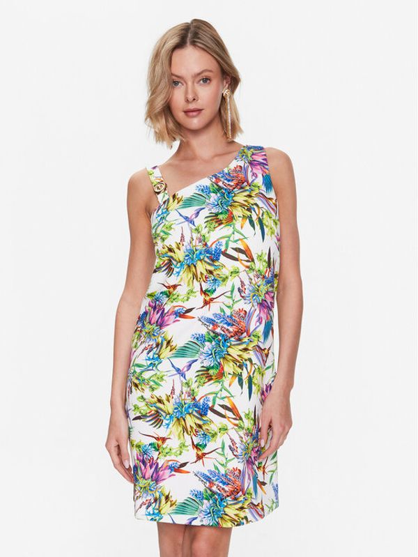 Just Cavalli Just Cavalli Ljetna haljina 74PBO935 Bijela Regular Fit