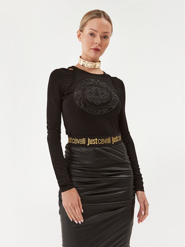 Just Cavalli Just Cavalli Majica 75PAH6A1 Crna Regular Fit