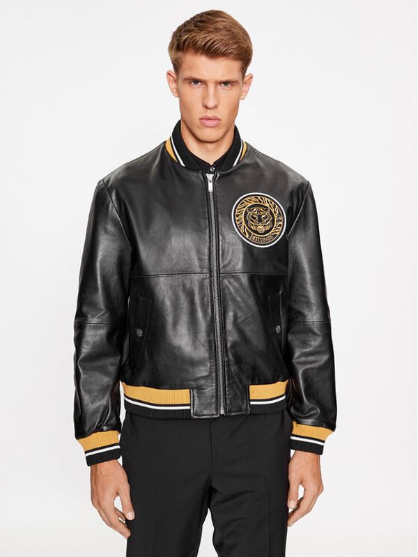 Just Cavalli Just Cavalli Prijelazna jakna 75OAVP01 Crna Regular Fit