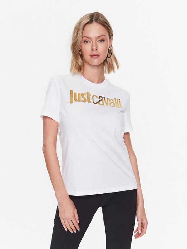 Just Cavalli Just Cavalli T-shirt 74PBHF00 Bijela Regular Fit