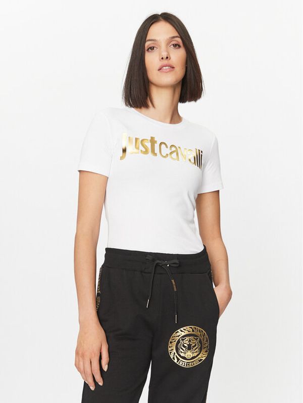 Just Cavalli Just Cavalli T-shirt 75PAHT00 Bijela Regular Fit