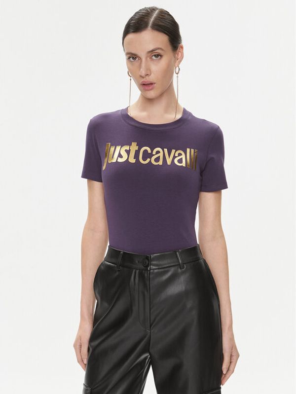 Just Cavalli Just Cavalli T-shirt 75PAHT00 Ljubičasta Regular Fit