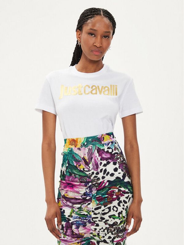 Just Cavalli Just Cavalli T-shirt 76PAHG11 Bijela Slim Fit