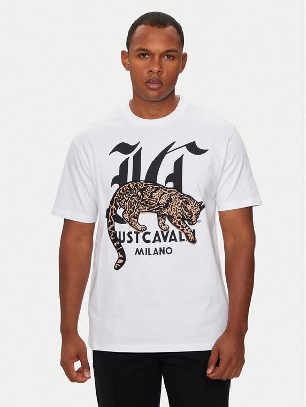 Just Cavalli Just Cavalli T-shirt 77OAHA02 Bijela Regular Fit