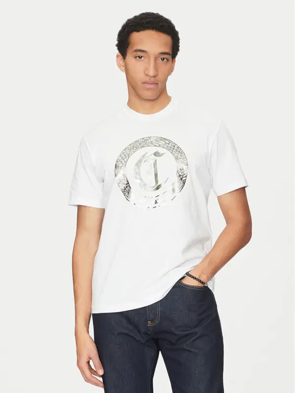 Just Cavalli Just Cavalli T-shirt 78OAHT14 Bijela Regular Fit