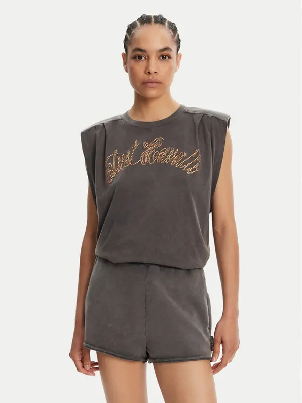 Just Cavalli Just Cavalli T-shirt 78PAHE10 Siva Loose Fit