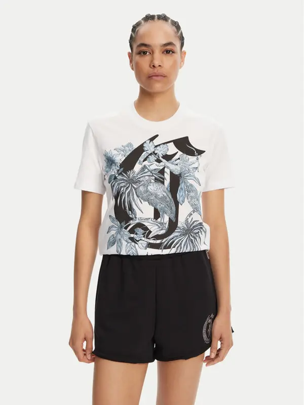 Just Cavalli Just Cavalli T-shirt 78PAHT04 Bijela Regular Fit