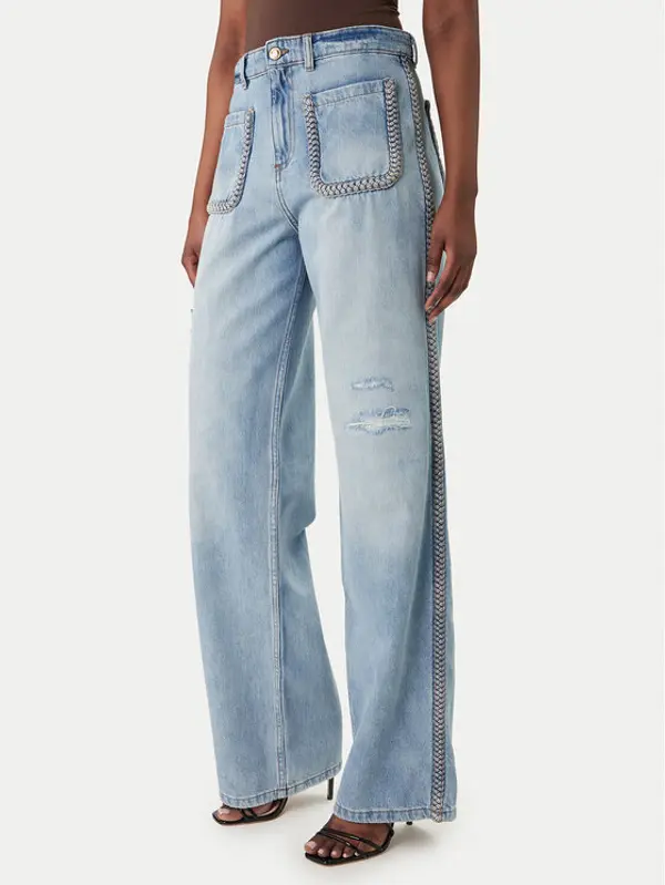 Just Cavalli Just Cavalli Traperice 80PAB5T3 CDWCD Plava Straight Fit