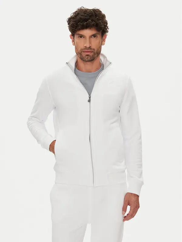 K-way K-Way Majica dugih rukava Finn K31366W Bijela Regular Fit