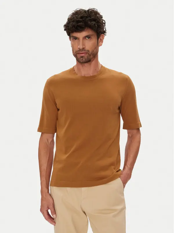 K-way K-Way T-shirt Combe K4126SW Smeđa Regular Fit