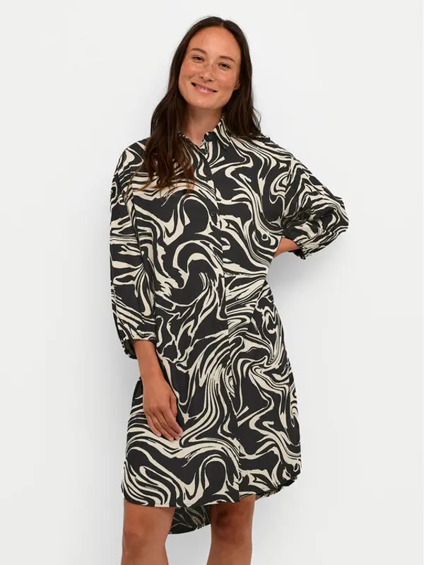 Kaffe Kaffe Haljina košulja Carmen 10508329 Crna Loose Fit