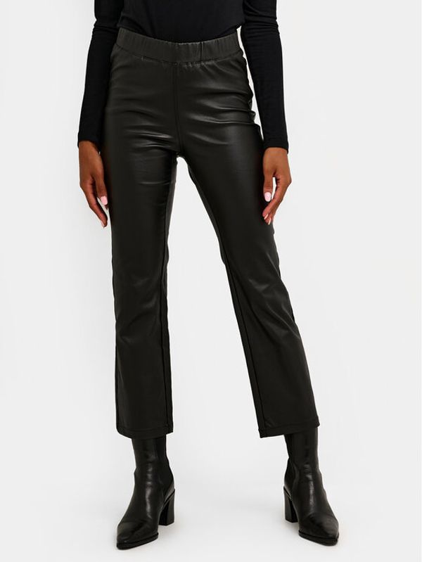 Kaffe Kaffe Hlače od imitacije kože Ada 10503875 Crna Slim Fit