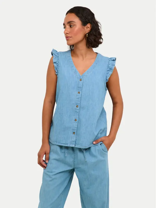 Kaffe Kaffe Majica Louise 10508521 Plava Regular Fit