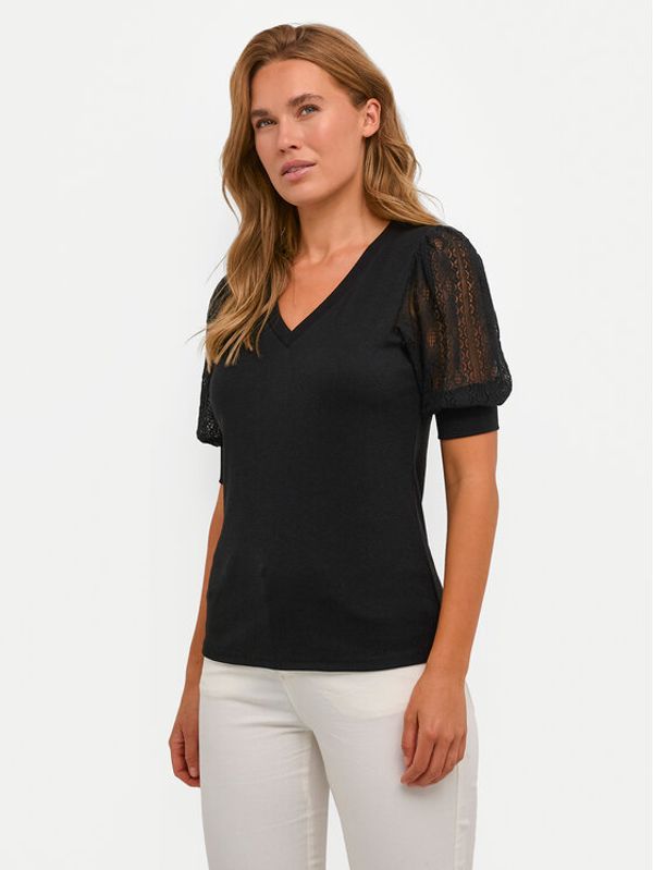 Kaffe Kaffe Majica Melana 10508459 Crna Slim Fit