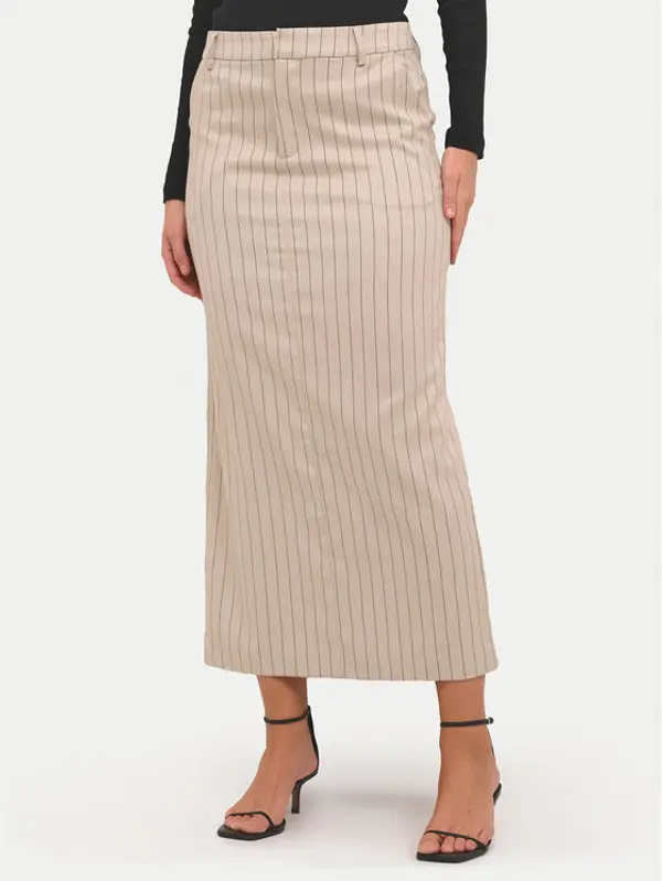 Kaffe Kaffe Midi suknja Agathe 10508753 Bež Regular Fit