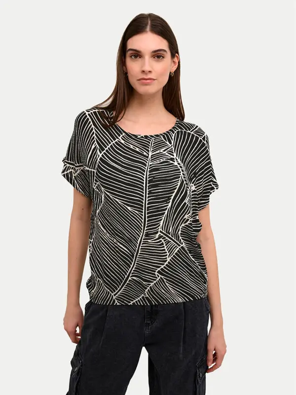 Kaffe Kaffe T-shirt Amber 10508257 Crna Relaxed Fit