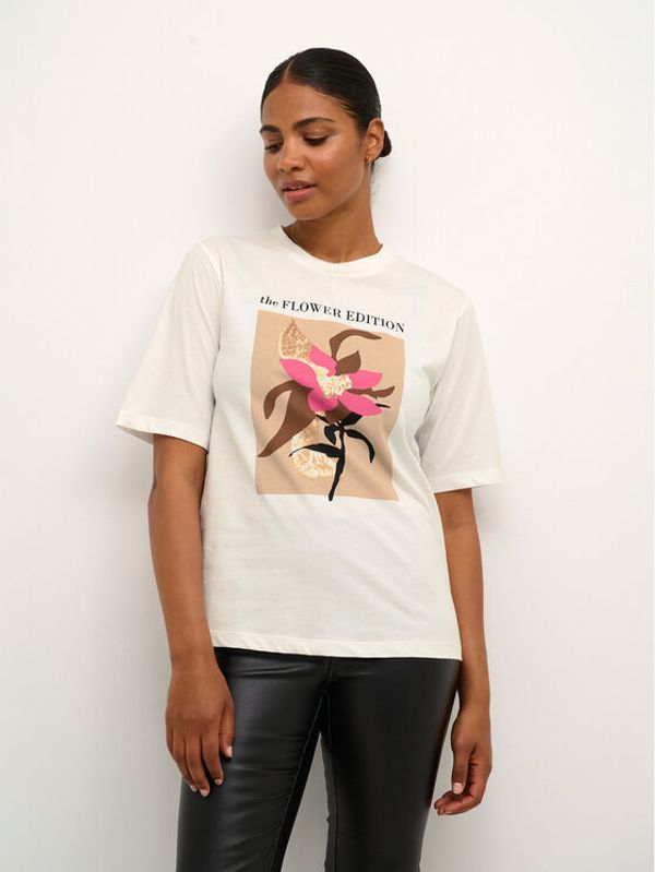 Kaffe Kaffe T-shirt Cate 10507593 Écru Loose Fit