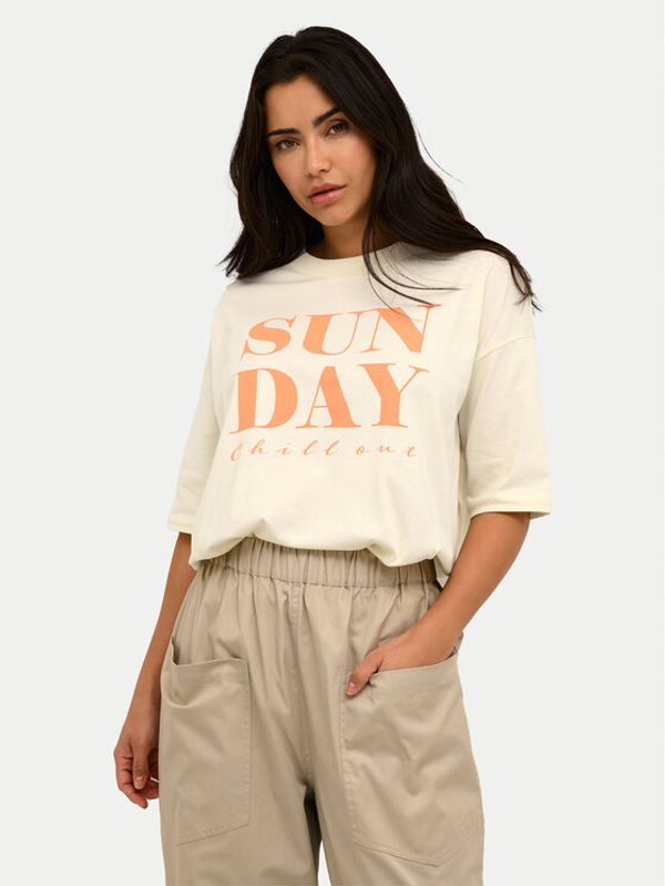 Kaffe Kaffe T-shirt Harries 10508588 Bež Relaxed Fit