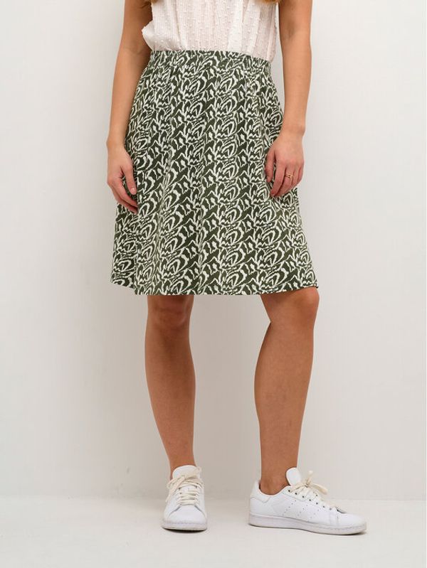 Kaffe Kaffe Trapez suknja Gerda 10507567 Zelena Regular Fit