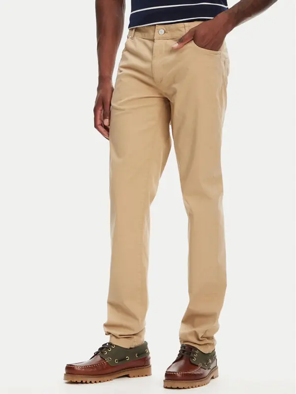 Kappa Kappa Hlače Gabardine 67117PW Bež Regular Fit