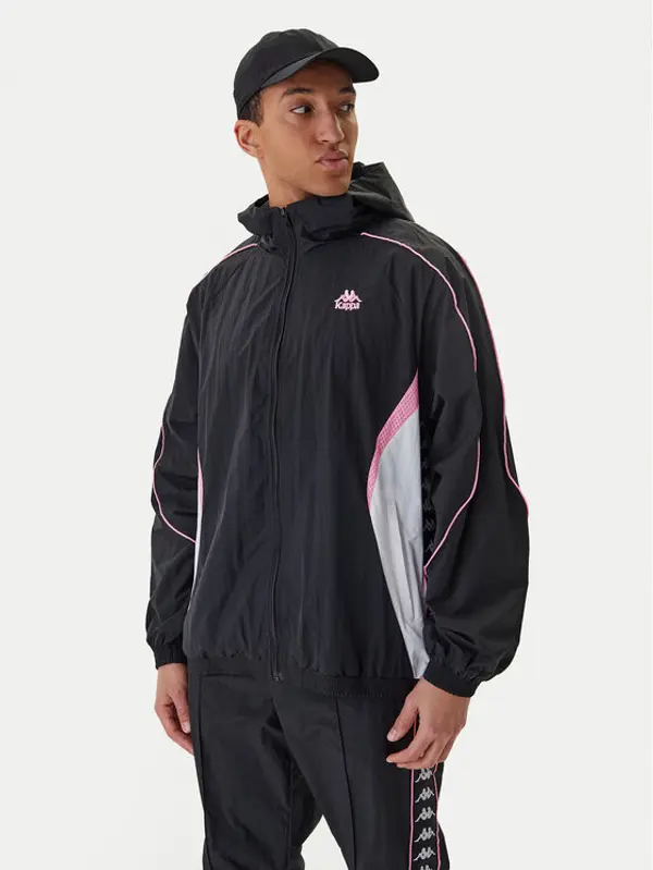 Kappa Kappa Jakna protiv vjetra Banda Silas 37222WW Crna Comfort Fit
