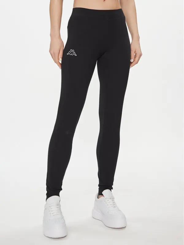 Kappa Kappa Leggings Zapri 303MJB0 Crna Slim Fit