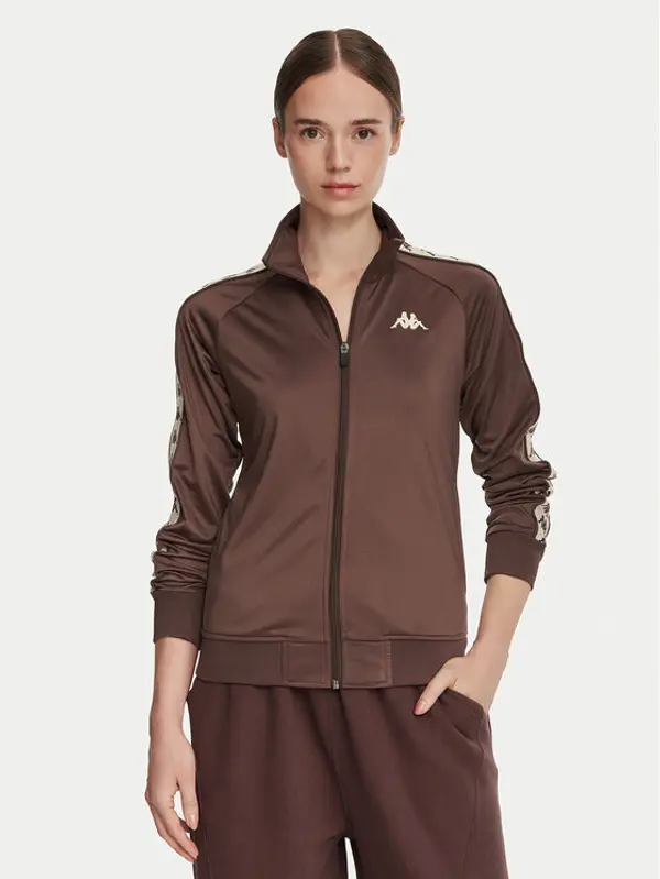 Kappa Kappa Majica dugih rukava 222 Banda Wanniston Slim 301PSC0 Smeđa Regular Fit