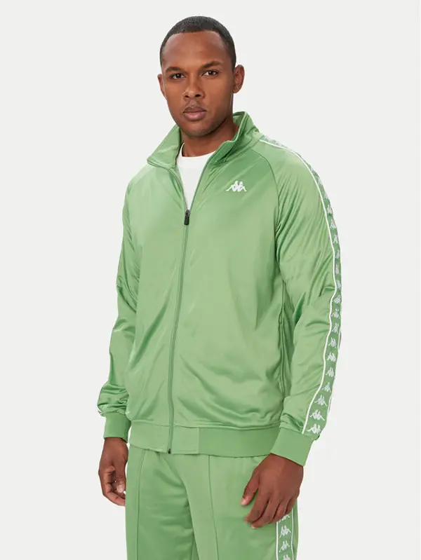 Kappa Kappa Majica dugih rukava 301EFU0 Zelena Regular Fit