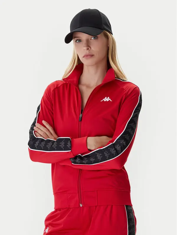 Kappa Kappa Majica dugih rukava 301PSC0 Crvena Slim Fit